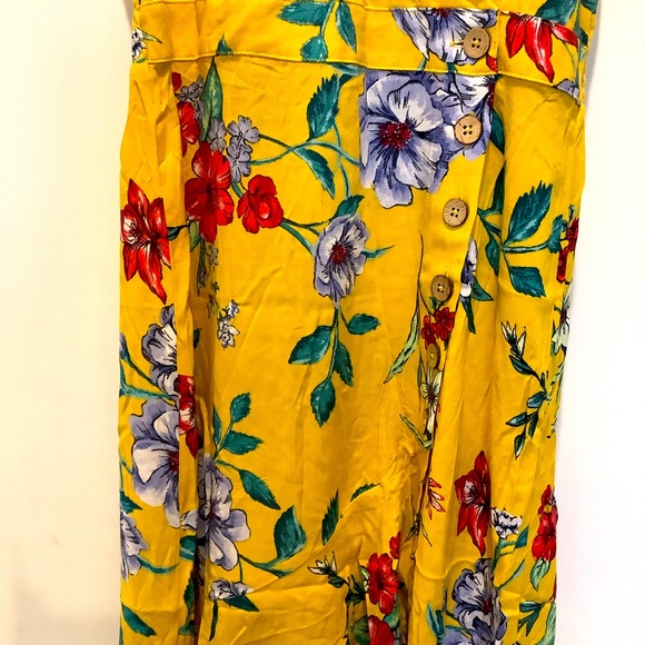 Xhilaration floral yellow midi dress size s - Picture 4 of 7